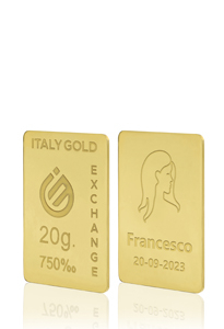 Lingote de Oro signo del zodiaco Virgo 18 Kt de 20 g. - idea de regalo Signos del zodiaco - IGE Gold
